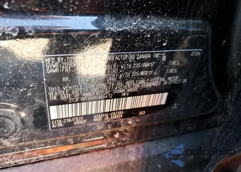 2024 Toyota Rav4 Le z USA, uszkodzony, nr VIN 2T3F1RFVXRC465412